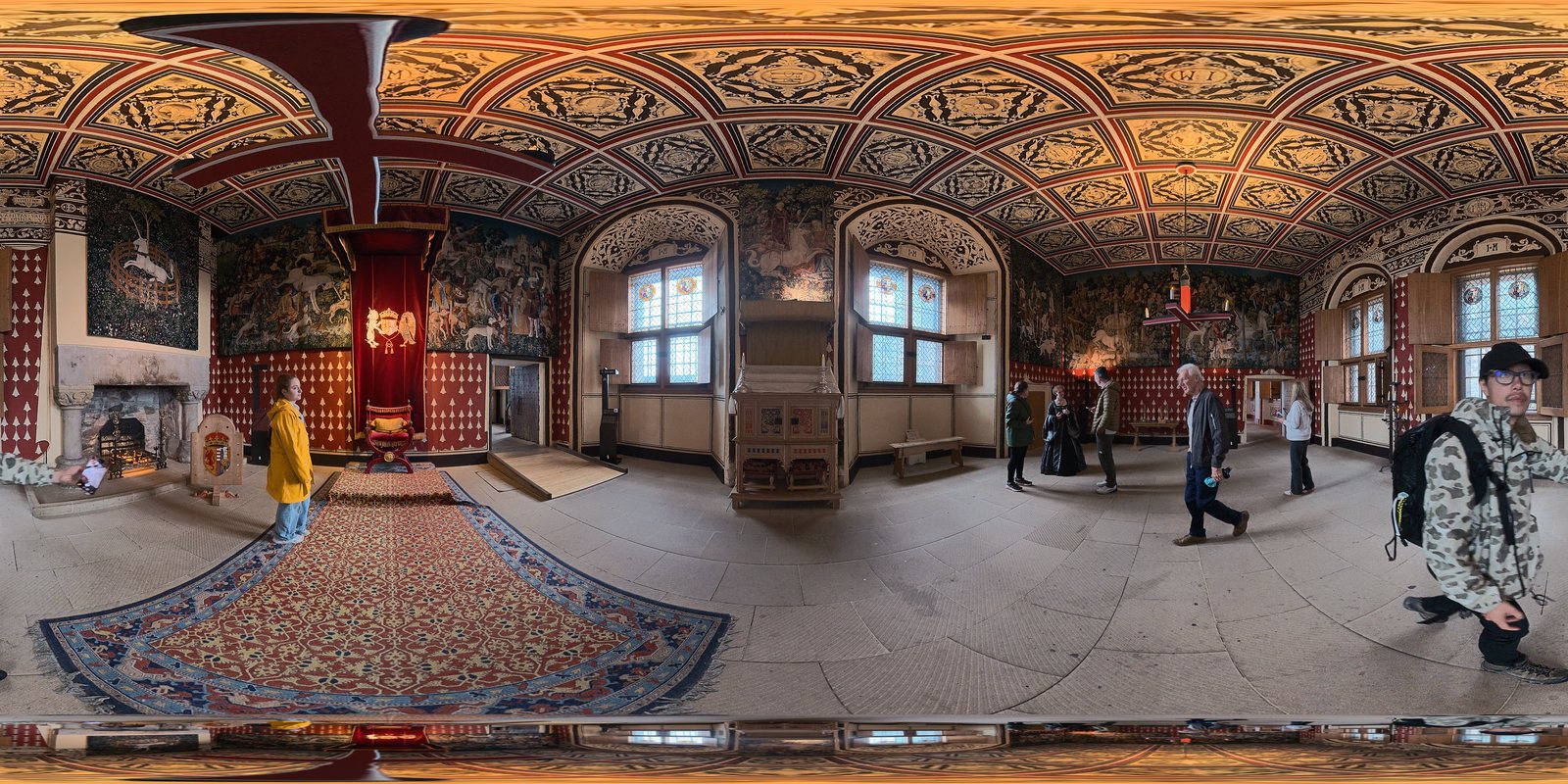 The full 360 frame with the chrome ball along the bottom edge, where the tripod was.